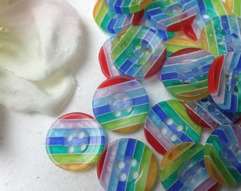 10 rund Knöpfe 13 mm Regenbogen Bunt Kunststoff Kinderknöpfe uni 2 Loch Babyknöpfe Knopf Baby Kind klein rosa lila rot grün blau gelb mix