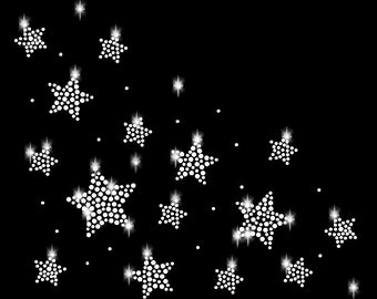 15 Strass Sterne star Applikation Bügelbild hot fix Applikationen Strasssteine rhinestone Symbol Ornament Sternschnuppe Himmel Stern Schnee