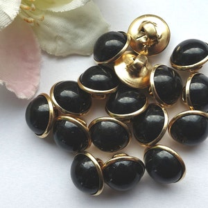 4 eye buttons 10mm buttons eyelet button round kids buttons baby buttons small girl baby kids button eyeknob gold black glossy shiny