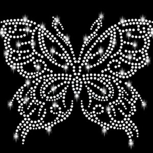 Strass Applikation Schmetterling Butterfly Bügelbild hot fix Applikationen Strasssteine rhinestone aufbügeln iron on Frühling Sommer Insekt Bild 2