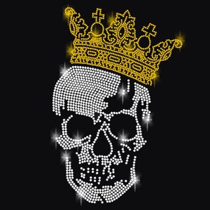 Strass Krone Applikationen 50x50mm - 2 Stück Silberfarben