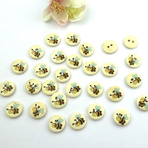 50 Mini Knöpfe Bunt Gemischt 55mm 2 Loch Puppenknöpfe