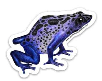 Any Color Sticker 2x3 Poison Dart Frog Vinyl Decal