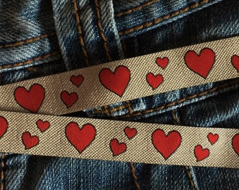 Woven ribbon "Hearts"