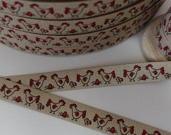 Woven ribbon "Chickens"