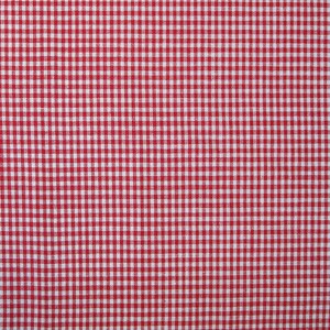 Puede incluir: Tela a cuadros rojos y blancos con un fino patr&oacute;n de cuadros.
