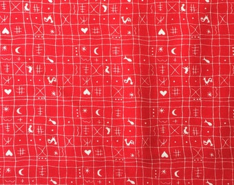 Cotton fabric, Westphalian fabrics, chicken red