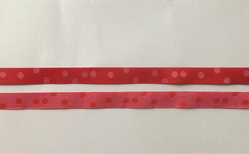 Ribbon, dots red-pink and pink-red image 1