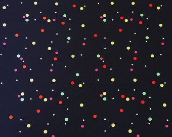 Cotton fabric organic, "Stars and Dots"