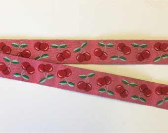 Ribbon, "Jolly Cherry Cherries", pink-red