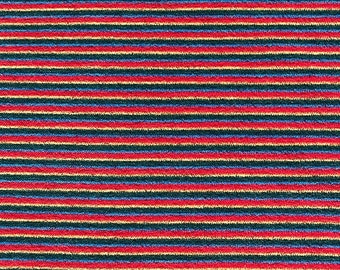 Nicki fabric with organic cotton, stripes, colorful