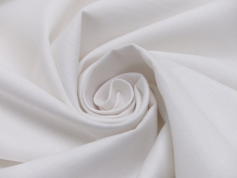 Cotton fabric, white image 1