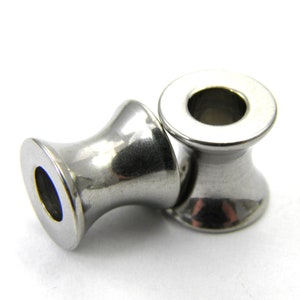 2/5/10 pieces stainless steel beads, cylinder bead, bead, pearl, spacer for paracord, leather and much more. Size: approx. 8 x 8 mm hole size 4 mm No. 5 image 1