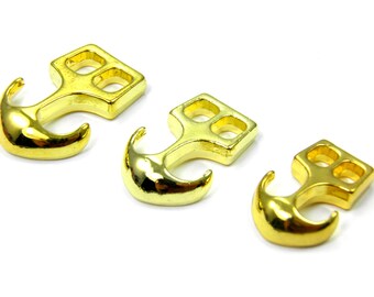 1/2/5/10/50 Pieces-in 3 Sizes-Gold Metal Anchor Closures-Decorative Closure-for Paracord, Tau, PPM Rope, Leather and much more.