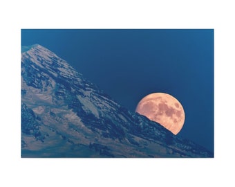 Rainier Moonrise on Canvas Gallery Wraps