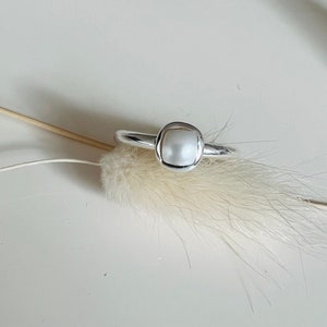 Perlen Ring 925 Sterling Silber