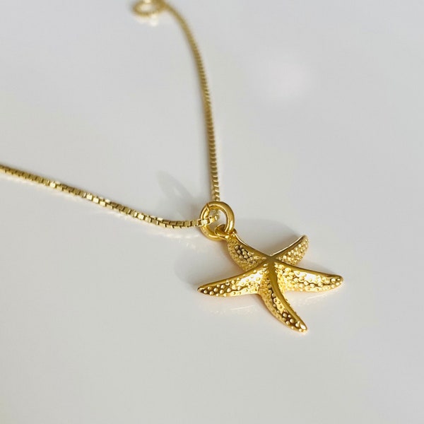 Starfish Kette 925 Sterling Silber vergoldet