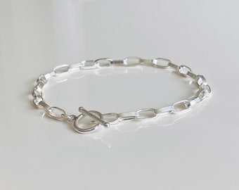 Liens Bracelet Gag Fermeture 925 Argent Sterling