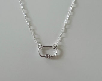 Link chain "Lock chain" 925 sterling silver