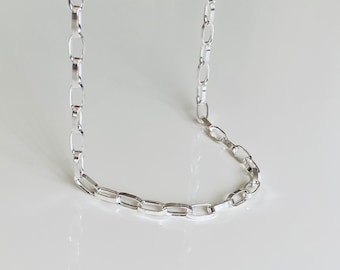 Trendige Gliederkette 925 Sterling Silber