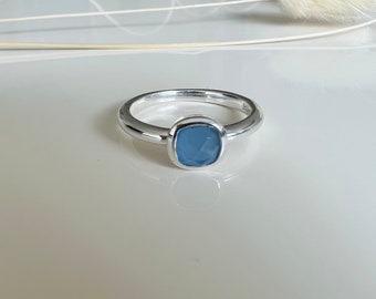 Chalcedony Ring 925 Sterling Silver