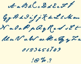 Embroidery Machine Files - Handwritten Script Jane Austin 1-3 Inch