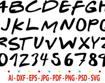 FRIENDS vector graphics files for CRICUT SILHOUETTE Cameo cutters