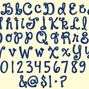 Maschinenstickdatei - Regular Cursive Happy Days 1-3 Inch