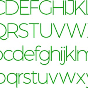 Fuentes de letras para teclado BX: Fuente Montserrat Thin ABC de 1, 2, 3 pulgadas (solo formato BX)