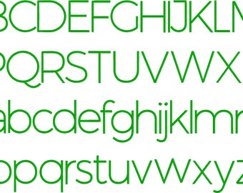 Lettere di disegno ricamo macchina - Montserrat Thin ABC Font 1, 2, 3 pollici