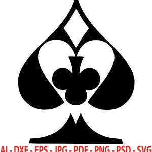 All in One Playing Card Design graphics files for CRICUT SILHOUETTE Cameo cutters