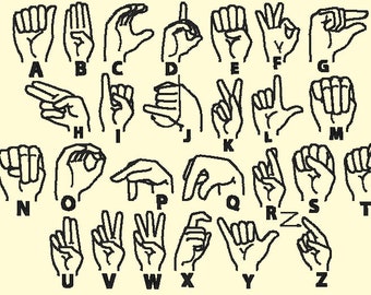 BX Keyboard Fonts Letter - Sign Language ASL - (BX Format Only)