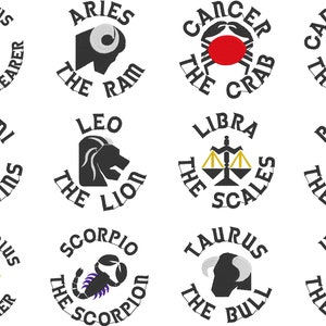Zestaw wzorów do haftu maszynowego „Znaki zodiaku”