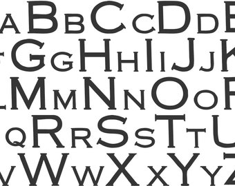 BX Keyboard Letter Fonts - Cobalt Font 1-3 Inch - (BX Format Only)