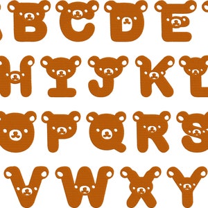 Fichiers machine à broder - Bear Face ABC