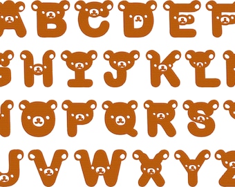BX Keyboard Letter Fonts - Bear Face ABC - (BX Format Only)