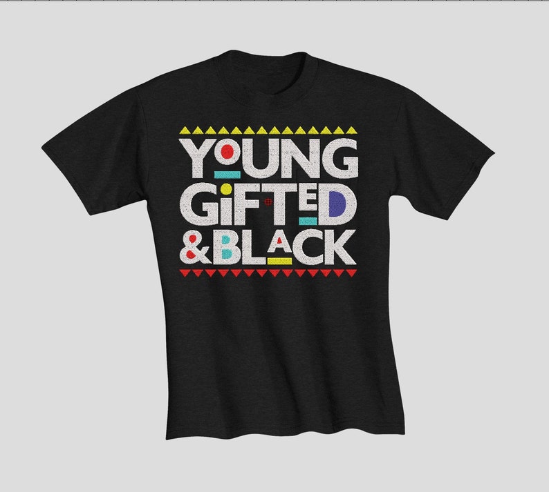 Gifted Lettering Young Gifted & Black - Machine Embroidery Design - Etsy