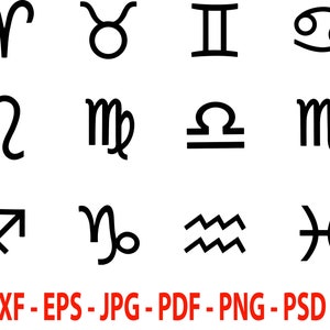 Sternzeichen Symbols Vektorgrafik für CRICUT SILHOUETTE Cameo Ausstecher