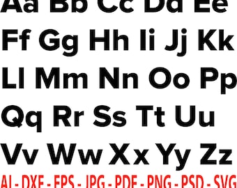 PROXIMA Nova vectorafbeeldingsbestanden voor CRICUT SILHOUETTE Cameo-snijders