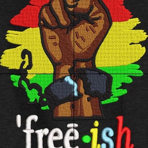 Juneteenth Free Broken Chain Machine Embroidery Design-UPDATED