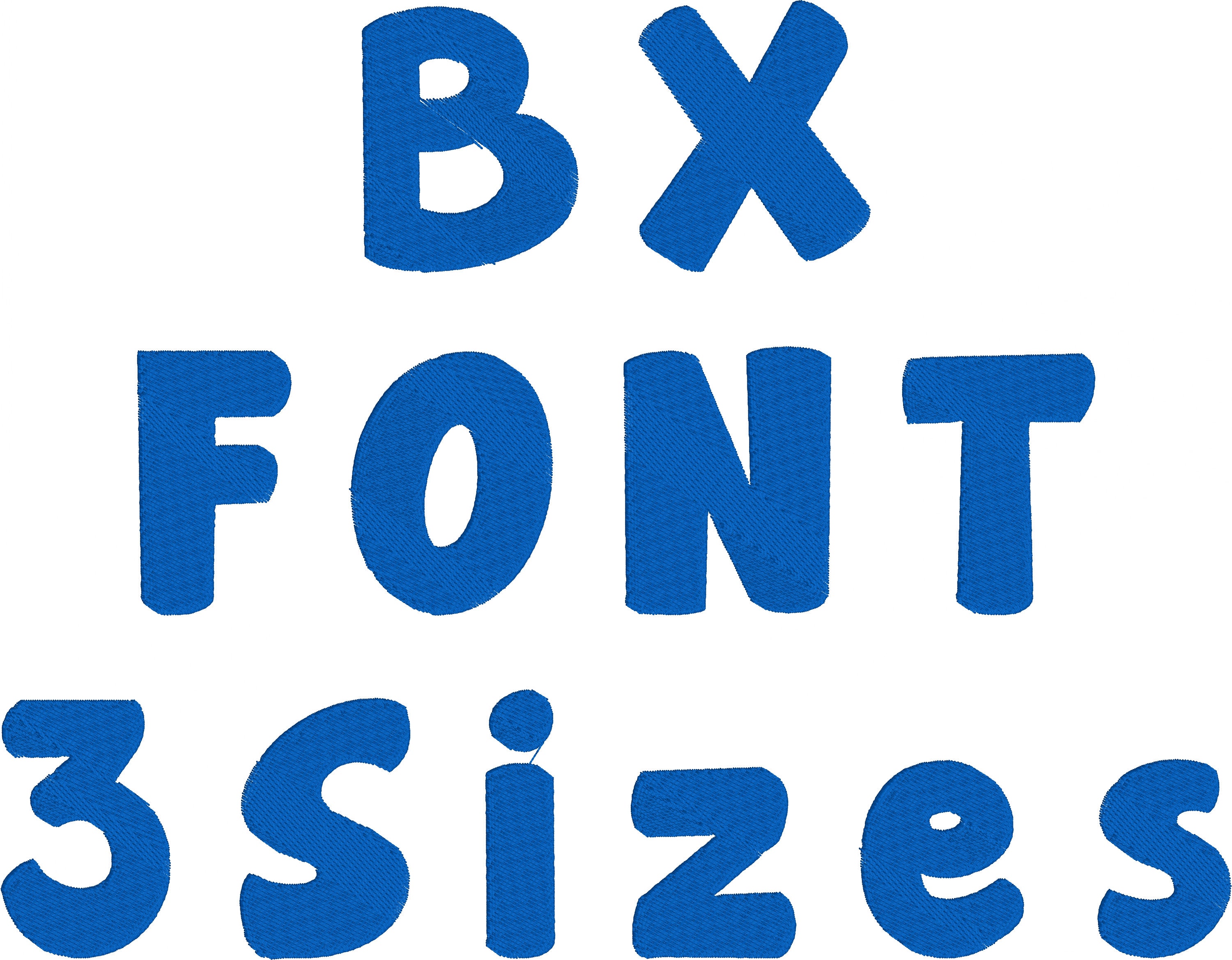 BX Keyboard Letter Fonts - Bubble Comic Sans Style 1-3 Inch - (BX