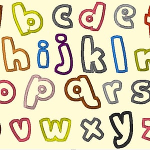 Embroidery Machine Files - Tutti Frutti Applique Alphabet 2 inch Letters