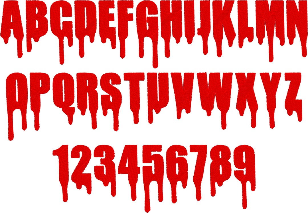 Embroidery Machine Files - Drip Font (2) Letters - Etsy