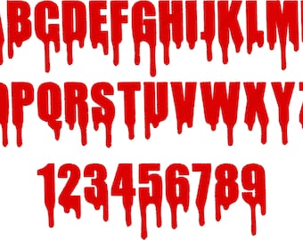 Archivos para máquina de bordar - Fuente Drip (2) Letras
