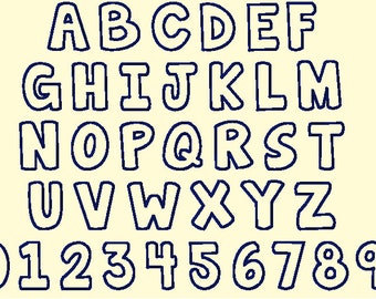 BX Keyboard Letter Fonts - Fat Dolphin Applique 3-5 Inch - (BX Format Only)