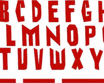 BX Keyboard Letter Fonts - Gangster Boyz Hood Movie Style ABC - (Format BX uniquement)