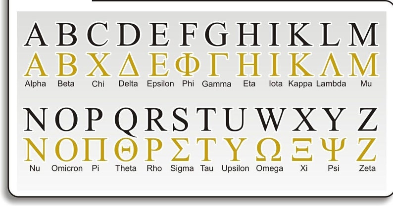Machine Borduur Lettertype Letters Griekse Letters 0.5-2 Inch afbeelding 7