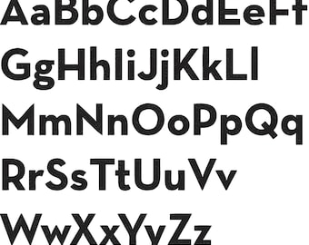 Borduurmachinebestanden: Neutraface Sans-serif ABC-lettertype