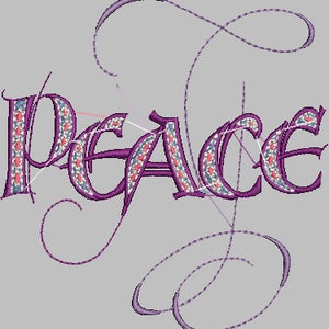 Diseños de bordado de palabras (PAZ)