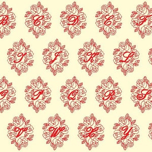 Embroidery Machine Files - Redwork Rose ABC 4 Inch